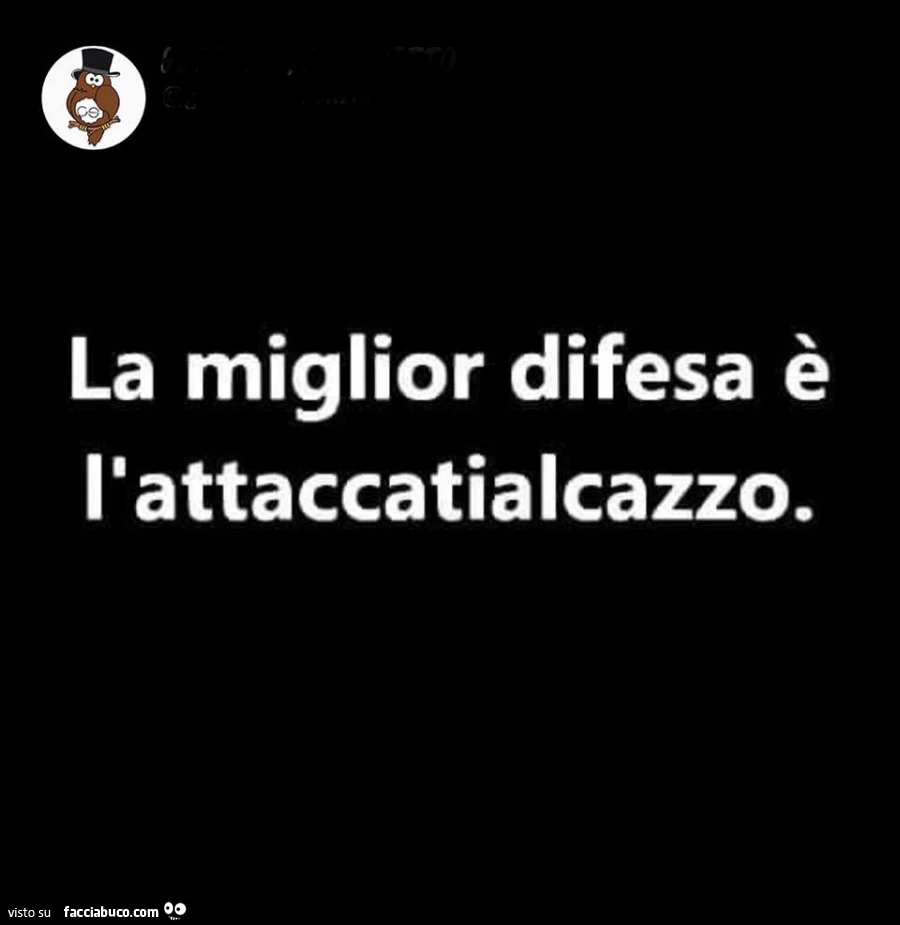 La miglior difesa è l'attaccatialcazzo