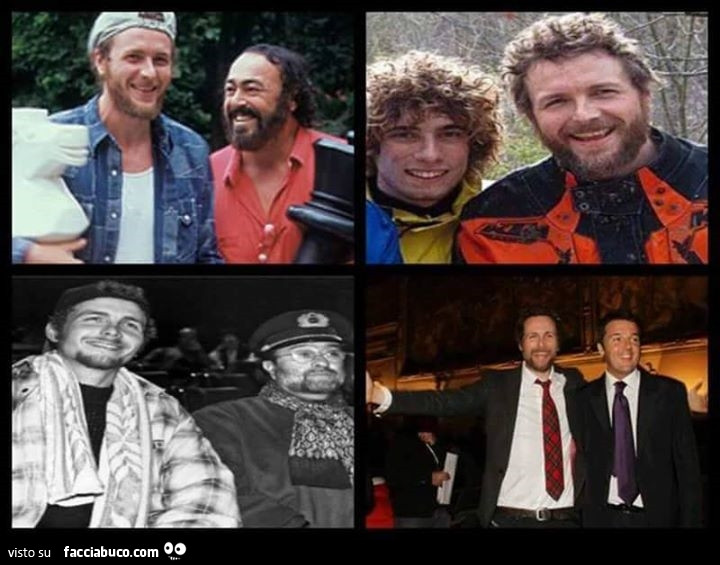 Jovanotti foto con Pavarotti, Simoncelli, Lucio Dalla e Renzi