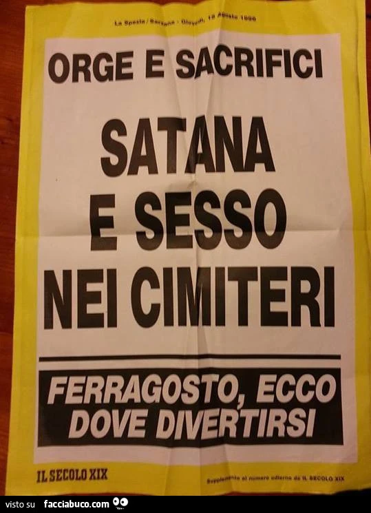 Orge e sacrifici. Satana e sesso nei cimiteri. Ferragosto, ecco dove divertirsi