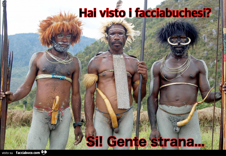 Hai visto i facciabuchesi? Si! Gente strana