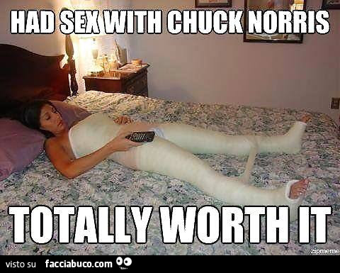Ha fatto sesso con Chuck Norris. Ne è valsa totalmente la pena