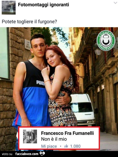 Potete togliere il furgone? Non è il mio