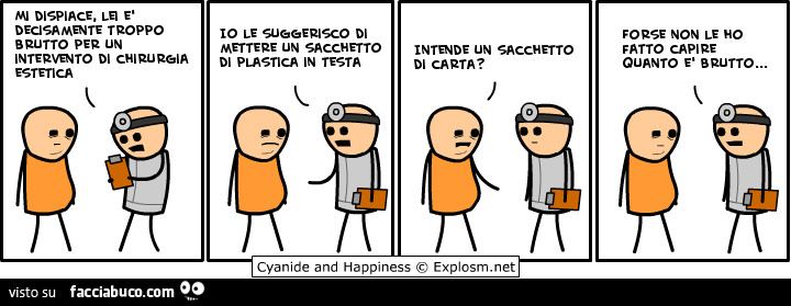 Mi dispiace lei è decisamente troppo brutto per un intervento di chirurgia estetica. Le suggerisco di mettere un sacchetto di plastica in testa