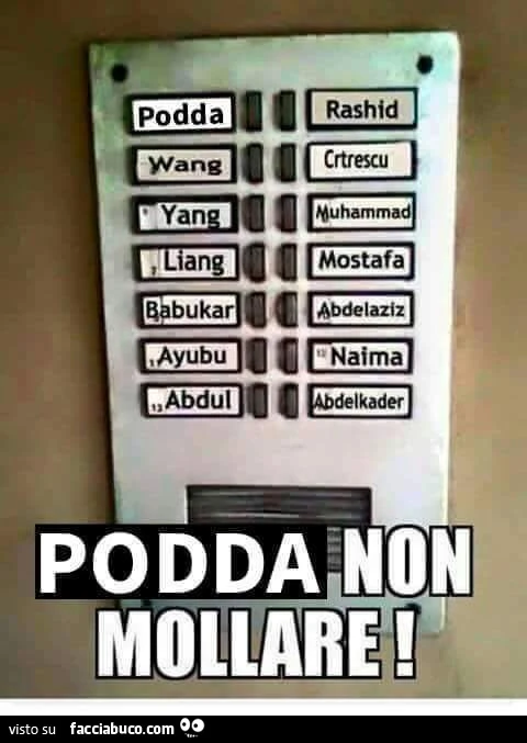 Podda non mollare