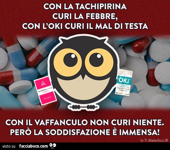 Con la tachipirina curi la febbre, con l&#39;oki curi il mal di testa, con il  vaffanculo… - Facciabuco.com