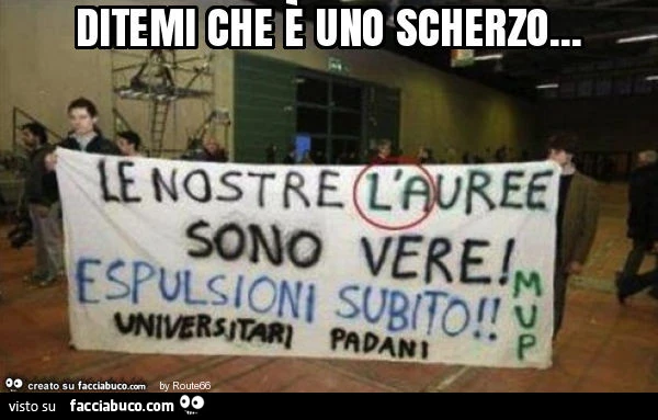 Ditemi che è uno scherzo