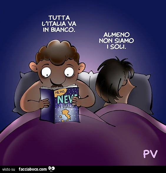 Tutta l'Italia va in bianco. Almeno non siamo i soli