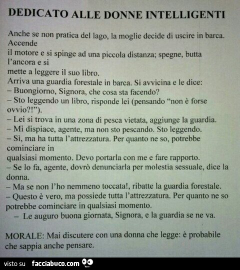 Dedicato alle donne intelligenti