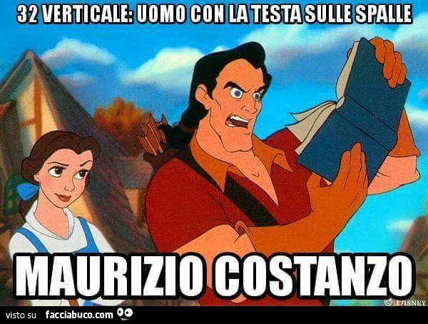 32 verticale: uomo con la testa sulle spalle. Maurizio Costanzo