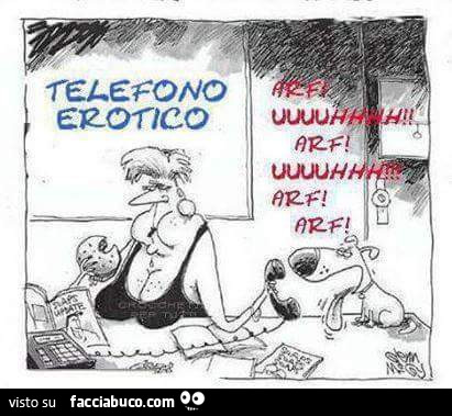 Telefono erotico. Il cane fa i versi