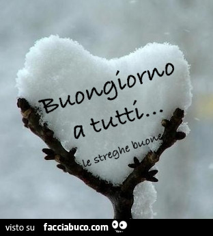 Cuore di neve. Buongiorno a tutti