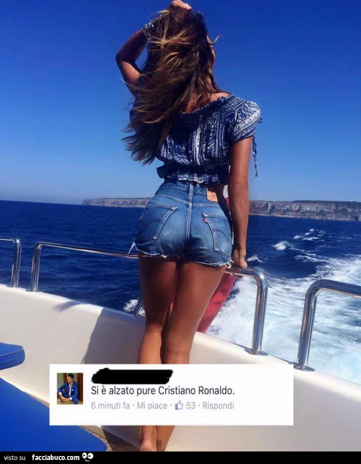 Gnocca in barca. Si è alzato pure Cristiano Ronaldo