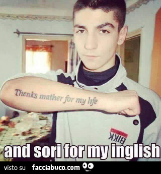 Thenks mather for my life. And sori for my inglish
