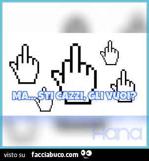 Cursore del mouse dito medio