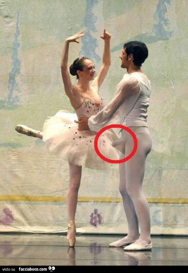 Vistosa erezione del ballerino di danza classica