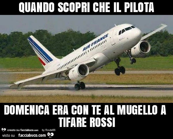 Quando scopri che il pilota domenica era con te al mugello a tifare rossi