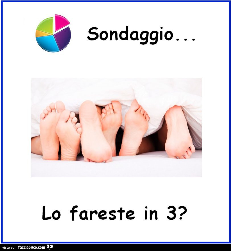 Sondaggio… Lo fareste in 3?