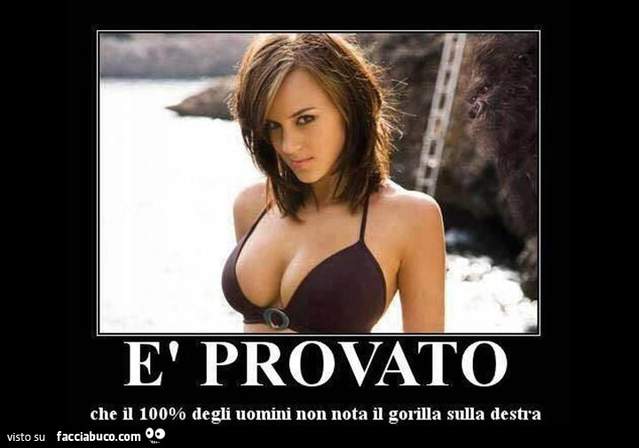 Ragazza tettona in bikini: è provato che il 100% degli uomini non notato il gorilla sulla destra