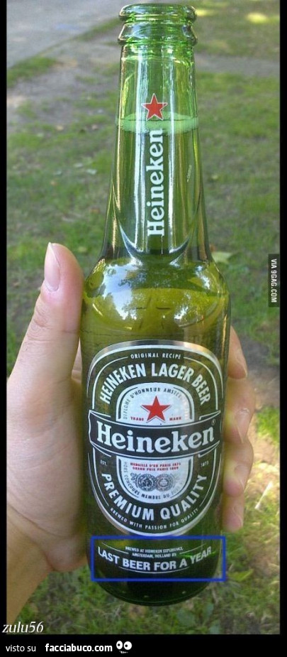 Heineken, last beer for a year