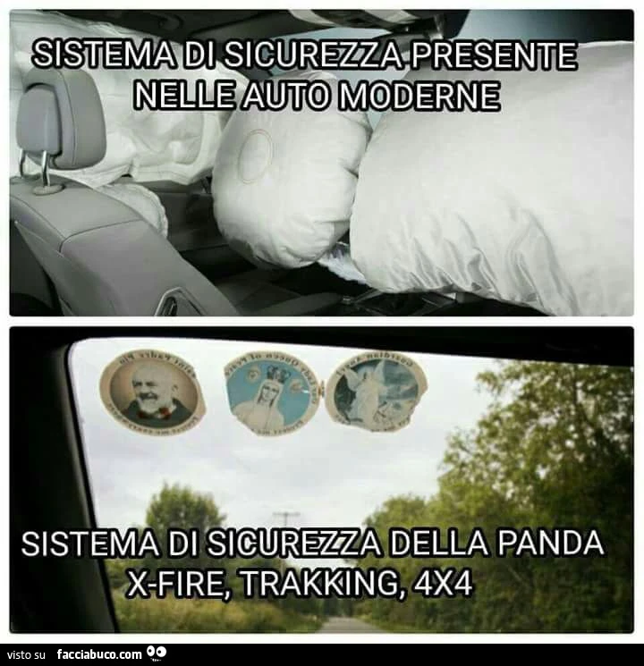 Sistema di sicurezza presente nelle auto moderne. Sistema di sicurezza della Panda X-Fire, Trakking, 4x4