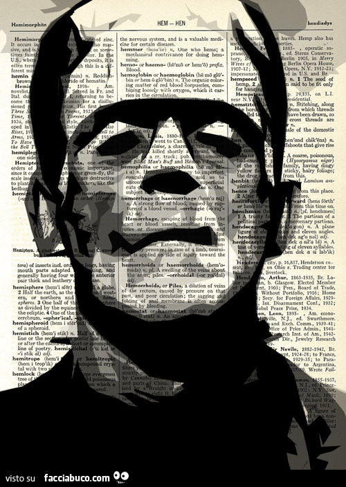Frankenstein con lo sfondo del giornale