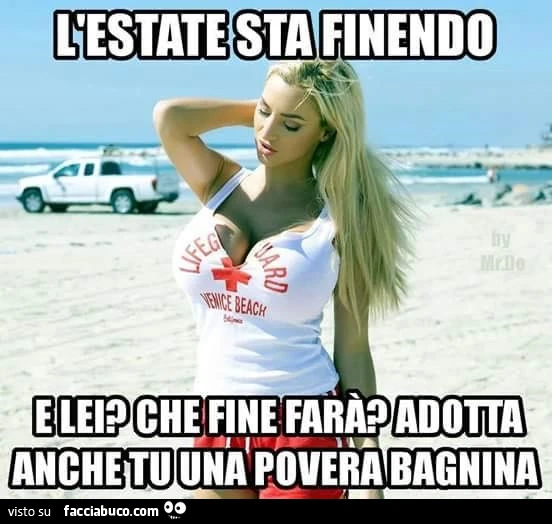 L'estate sta finendo. E lei? Che fine farà? Adotta anche tu una povera bagnina