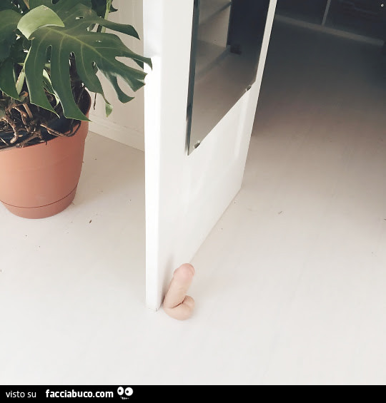 Fallo finto con ventosa per tenere la porta bloccata