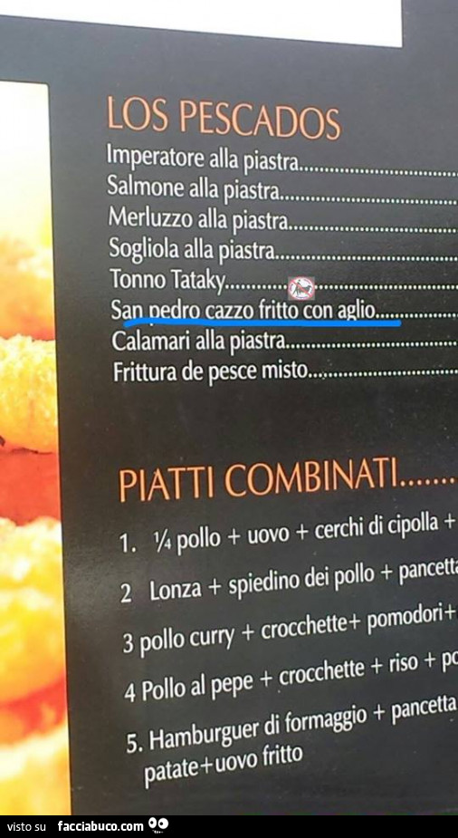 San Pedro cazzo fritto con aglio