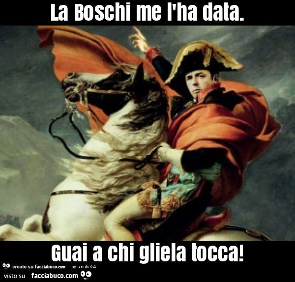 La boschi me l'ha data. Guai a chi gliela tocca