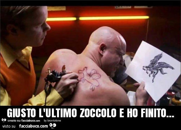 Giusto l'ultimo zoccolo e ho finito