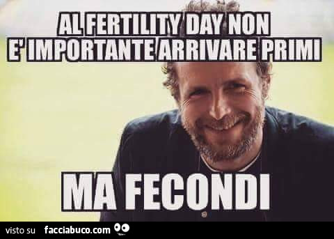 Al Fertility day non è importante arrivare primi, ma fecondi