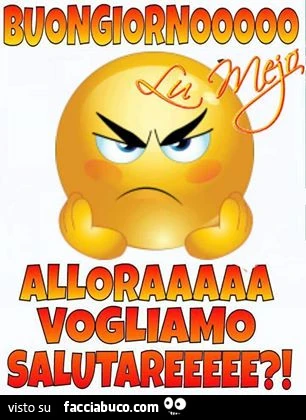Buongiorno. Allora vogliamo salutare?