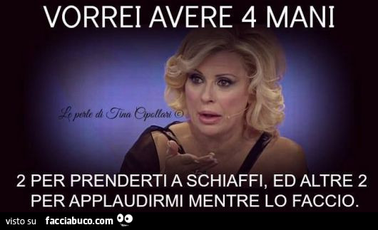 Tina Cipollari: vorrei avere 4 mani, 2 per prenderti a schiaffi ed altre 2 per applaudirmi mentre lo faccio