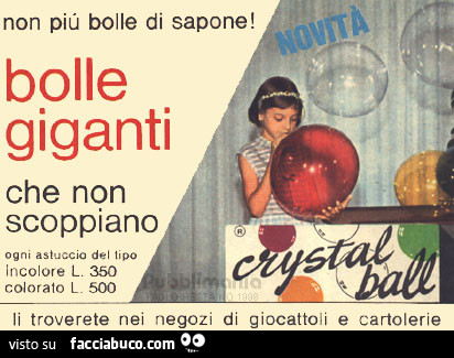 Non più bolle di sapone! Bolle giganti che non scoppiano. Crystal Ball