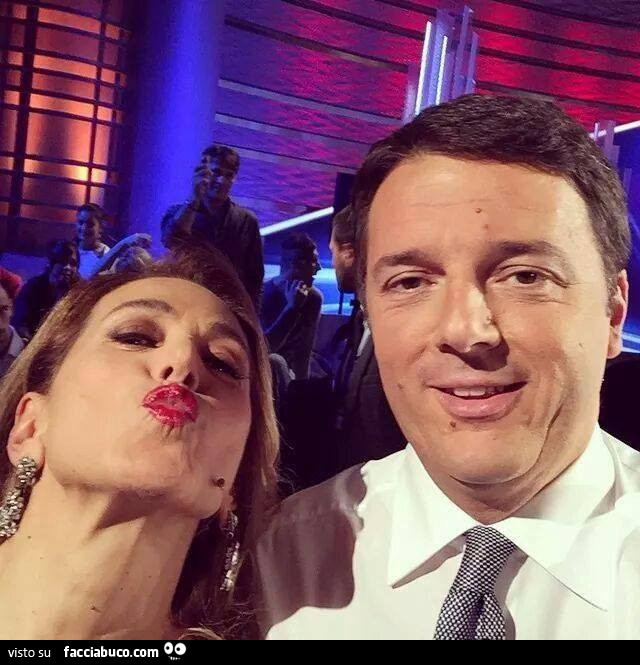 Barbara D'Urso assieme a Renzi