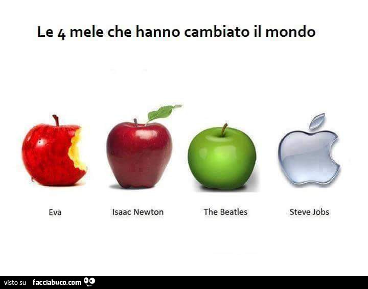 Le 4 mele che hanno cambiato il mondo