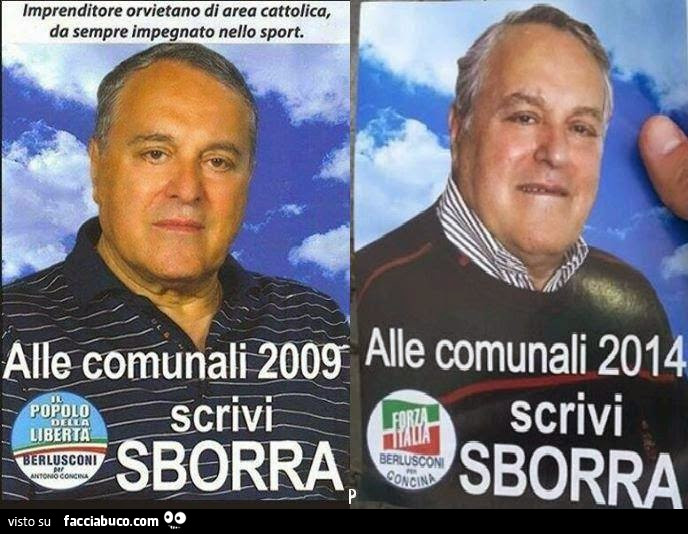 Alle comunali scrivi Sborra