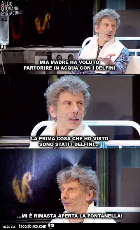 Mia madre ha voluto partorire in acqua con i delfini