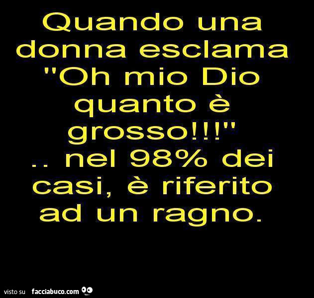 Risultati immagini per quando una donna esclama o mio dio quanto Ã¨ grosso il 98%