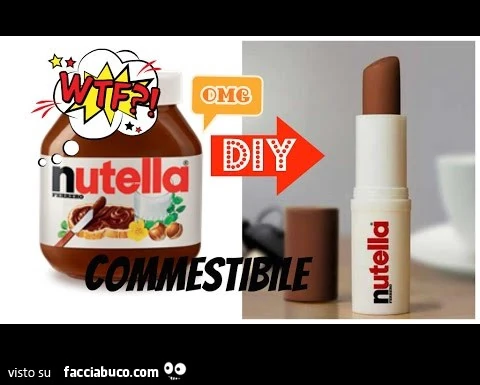 Rossetto Nutella commestibile