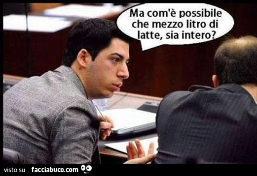 Ma com'è possibile che mezzo litro di latte, sia intero?