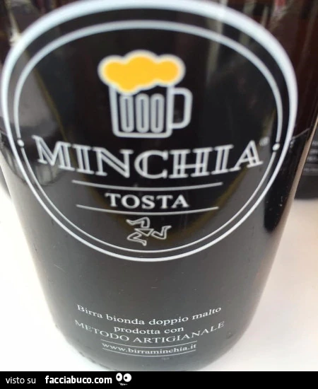 Minchia tosta. Birra bionda doppio malto siciliana