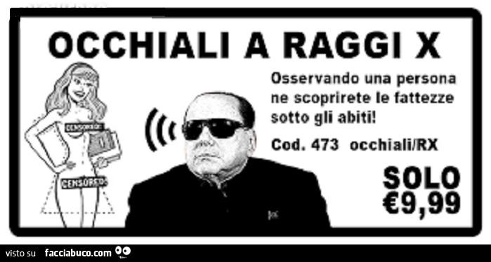 Occhiali a raggi X. Osservando una persona ne scoprirete le fattezze sotto gli abiti