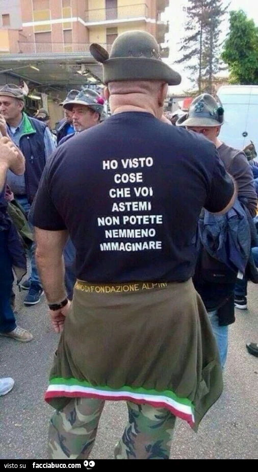 Maglietta: ho visto cose che voi astemi non potete nemmeno immaginare