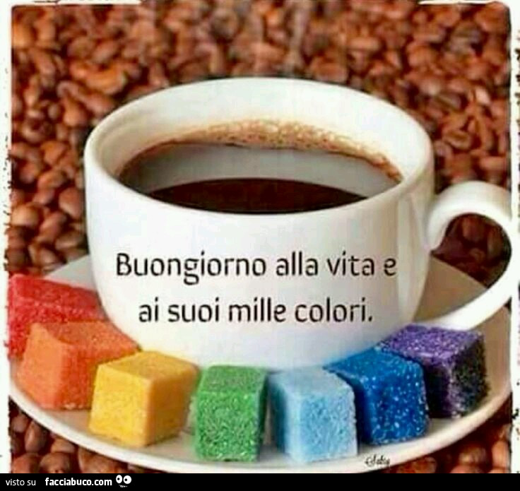 Buongiorno alla vita e ai suoi mille colori