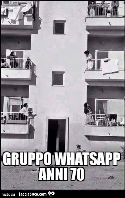 Gruppo Whatsapp anni 70