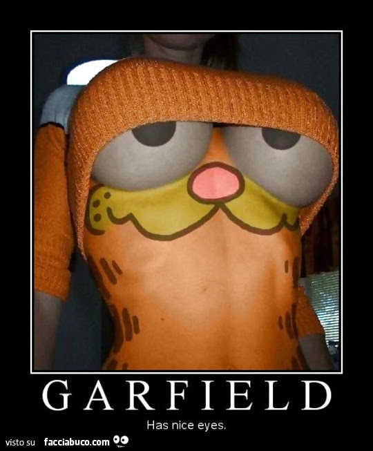 Le tette diventano gli occhi di Garfield