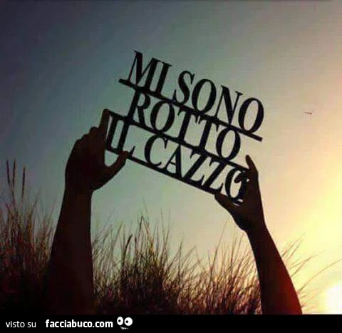 Mi sono rotto il cazzo