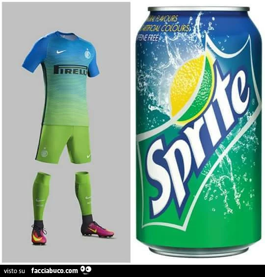 Divisa dell'Inter come la lattina di Sprite