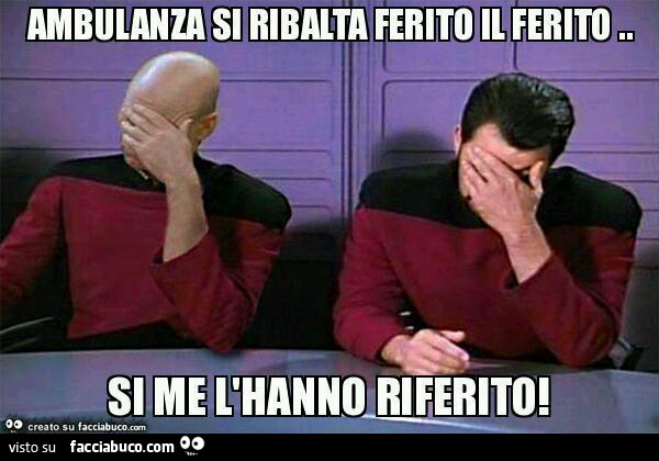 Ambulanza di ribalta ferito il ferito. Si me l'hanno riferito
